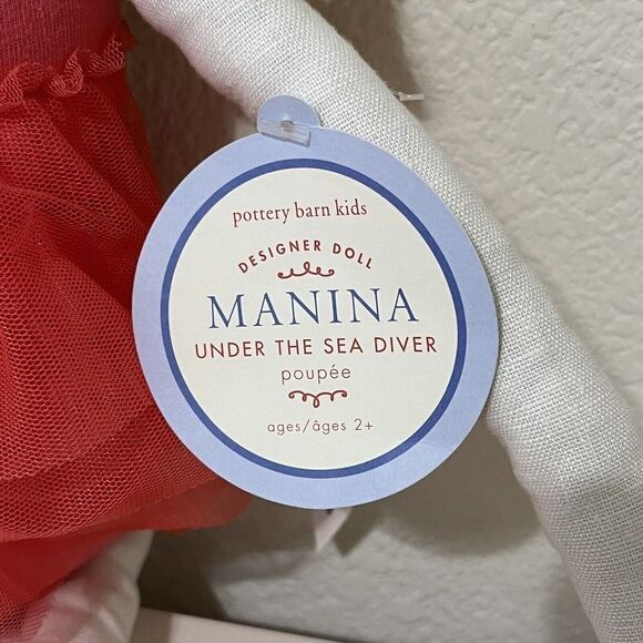 Pottery Barn Kids Designer Doll Manina Under the Sea Diver Snorkel Long Legs NWT - Picture 8 of 15